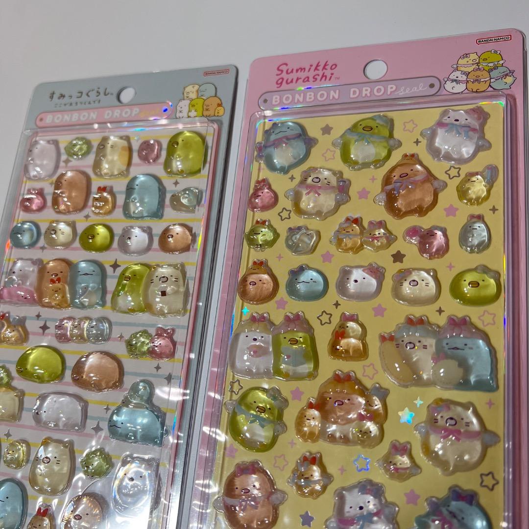 正規品⭐︎ボンボンドロップシール すみっコぐらし ピンク ブルー 2種セット