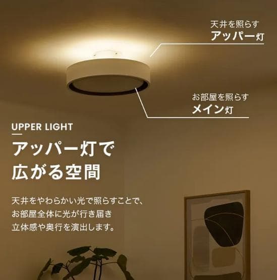 LOWYA （ロウヤ）シーリングライト アッパーライト付き 間接照明 8畳