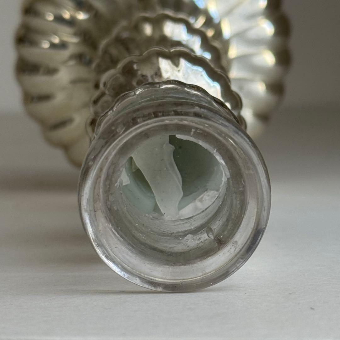 フランスアンティーク マーキュリーグラス　キャンドルホルダー　燭台