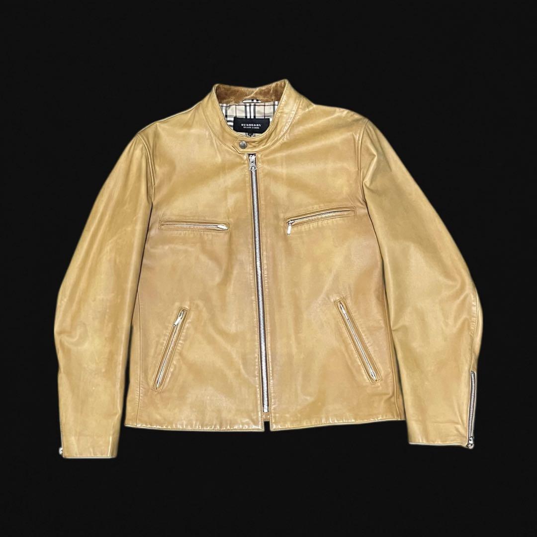 ジャケット・アウター BURBERRY BLACK LABEL Leather Riders L