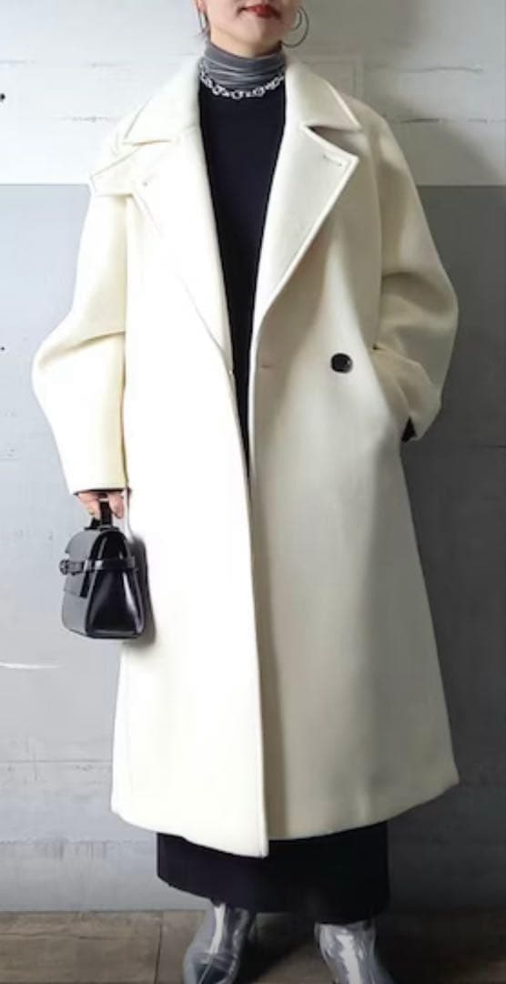 ADAM ET ROPE' ウールボンディングロングコート