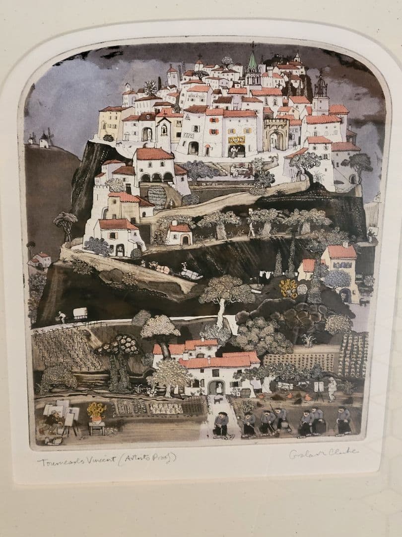 希少★グラハム クラーク★「ヴィンセントのひまわり」★銅版画彩色