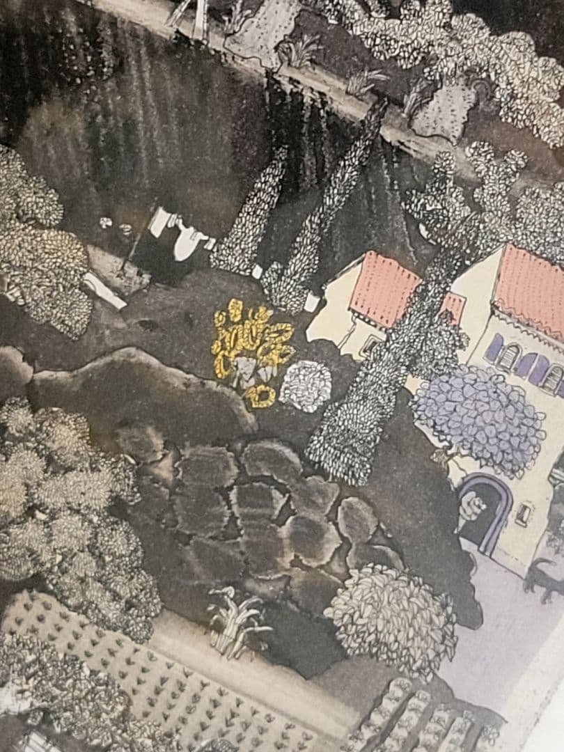 希少★グラハム クラーク★「ヴィンセントのひまわり」★銅版画彩色