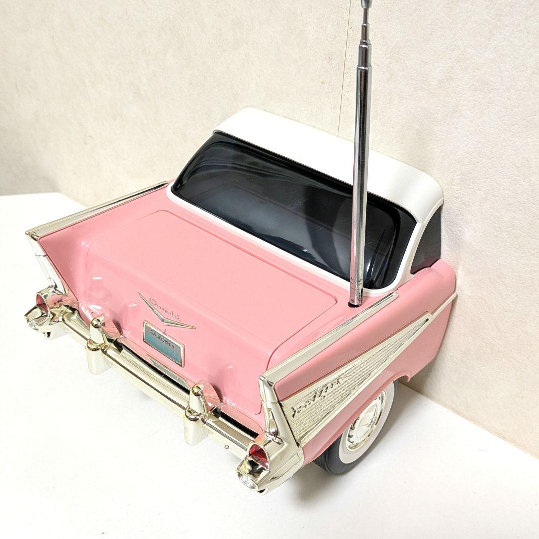 【激レア箱付き】1988年製 シボレー 57 ベルエア ピンク ビンテージラジオ