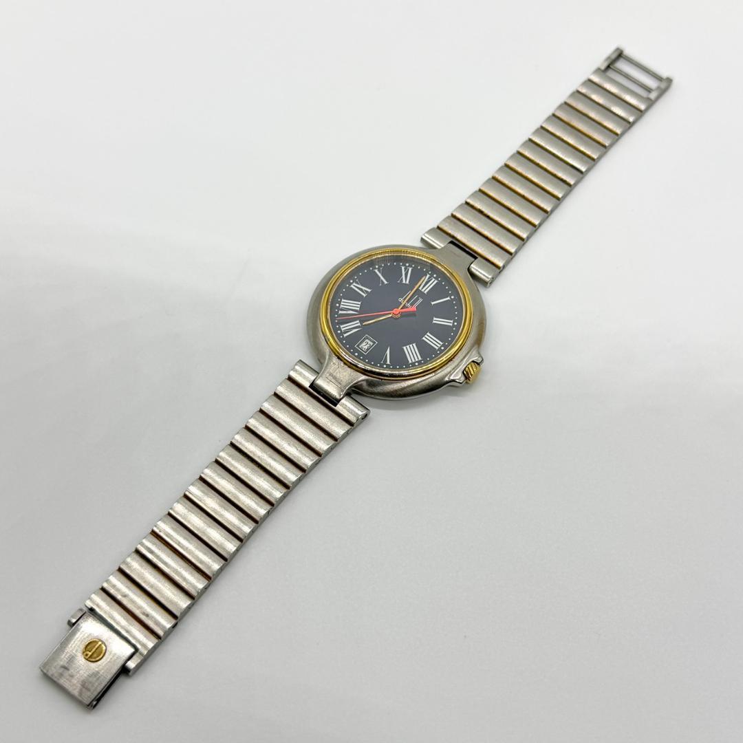 稼働品 dunhill ダンヒル 腕時計 ミレニアム デイト 黒文字盤 ３針