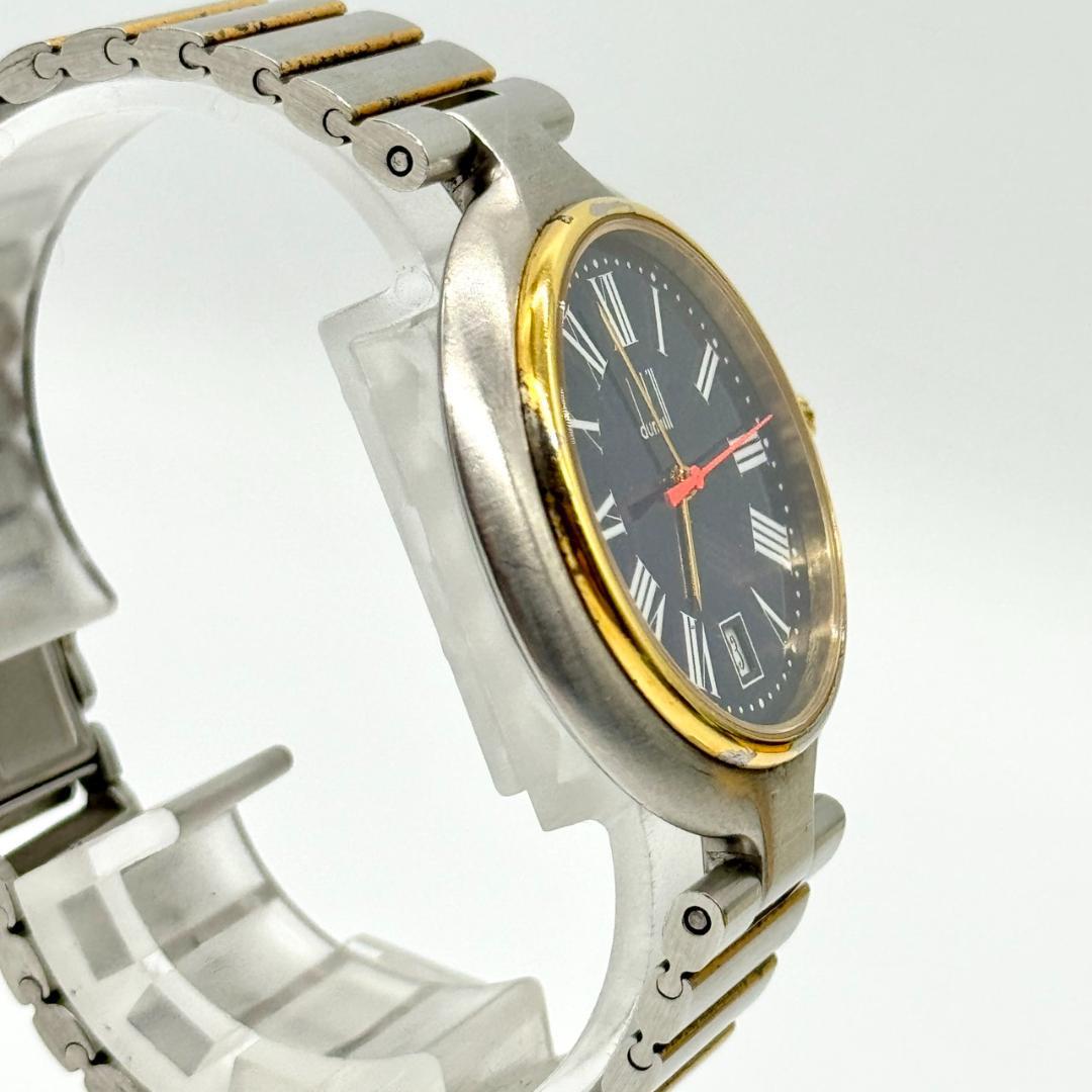 稼働品 dunhill ダンヒル 腕時計 ミレニアム デイト 黒文字盤 ３針