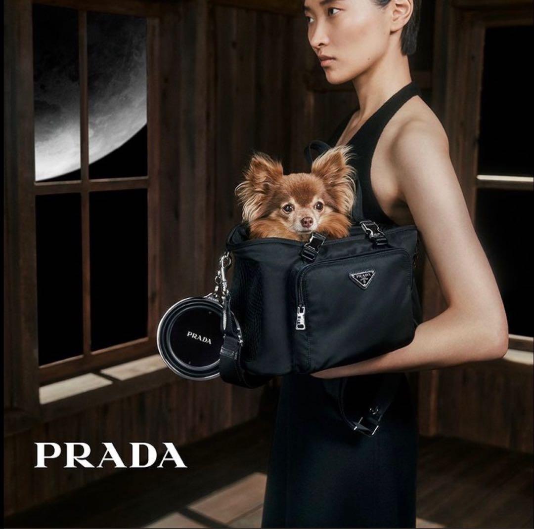 PRADA RE-NYLON トライアングル ロゴ ペットキャリー バッグ