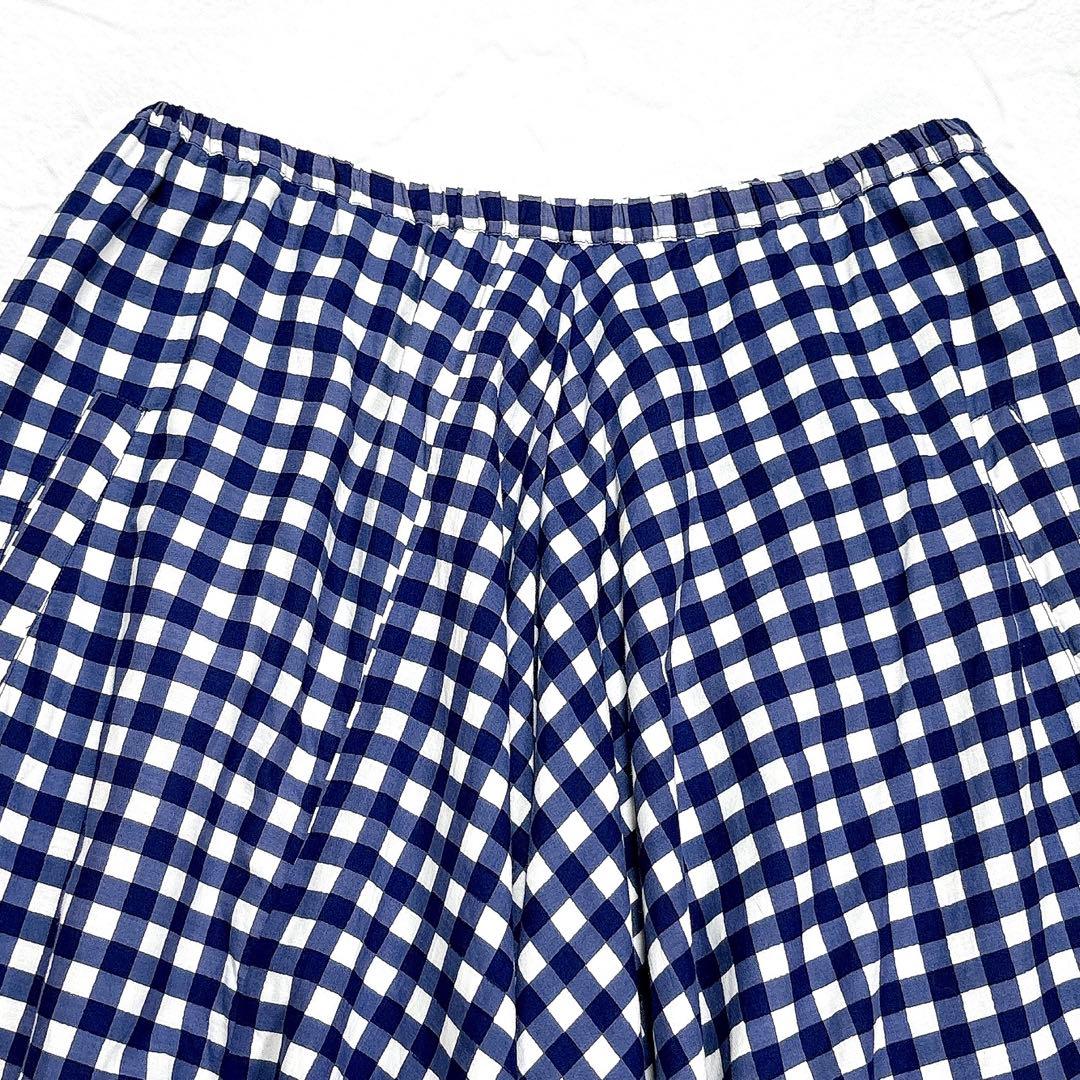 ハウスオブロータス ギンガムチェック サルエルパンツ インド綿 イージーパンツ
