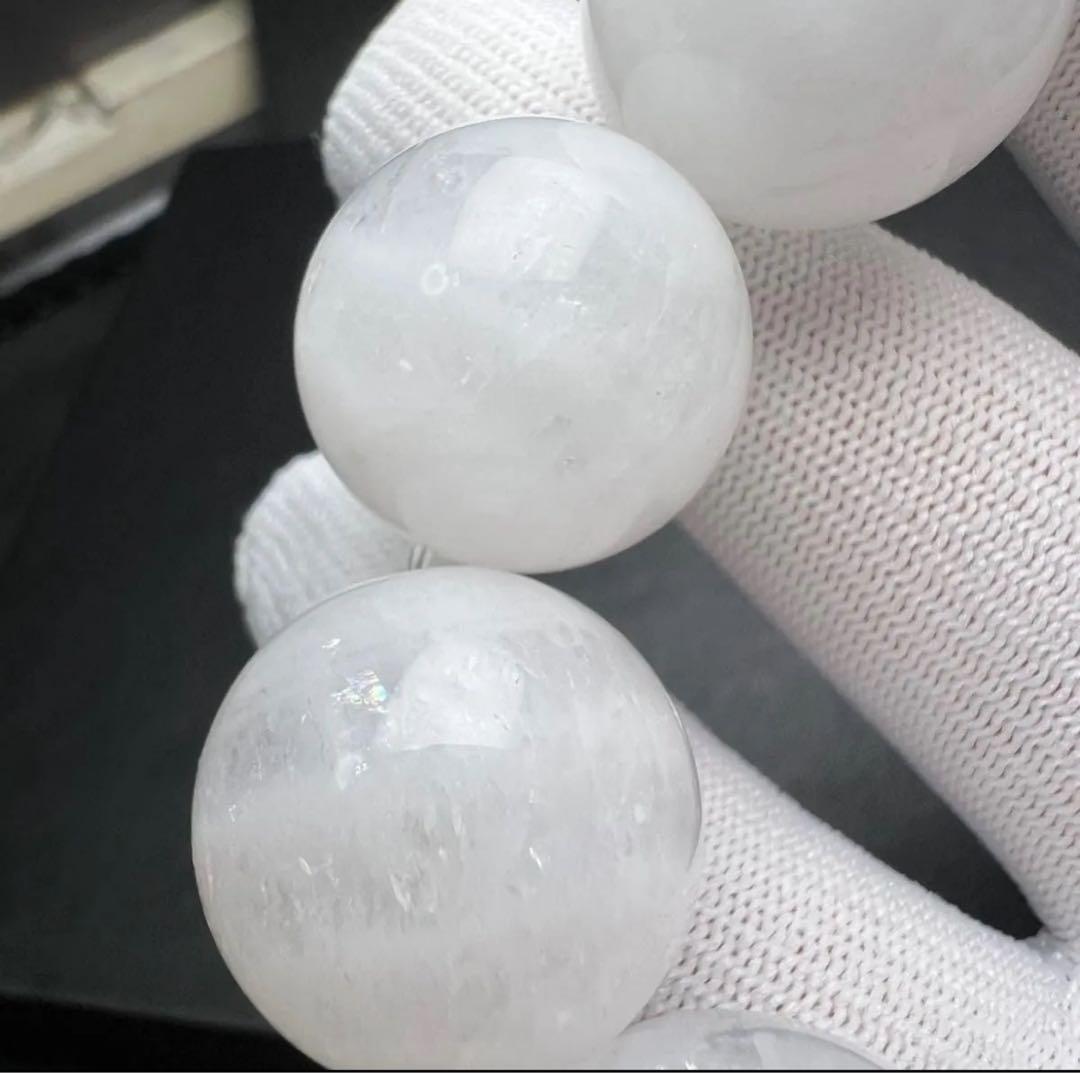 【77152】キラキラ 超大玉 ホワイトガーデンクォーツ 20mm ブレスレット