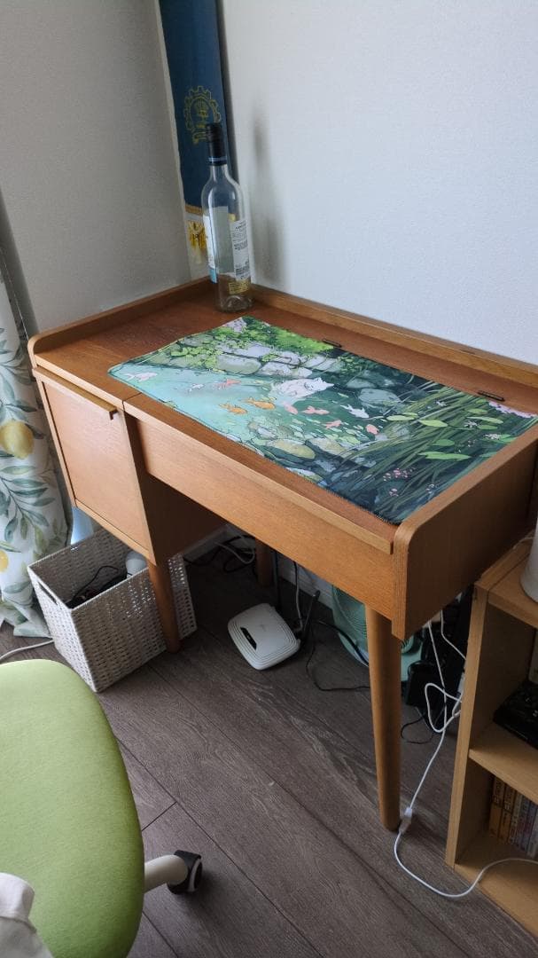 ビンテージ木製ドレッサー ミラー付き 引き出し2つ