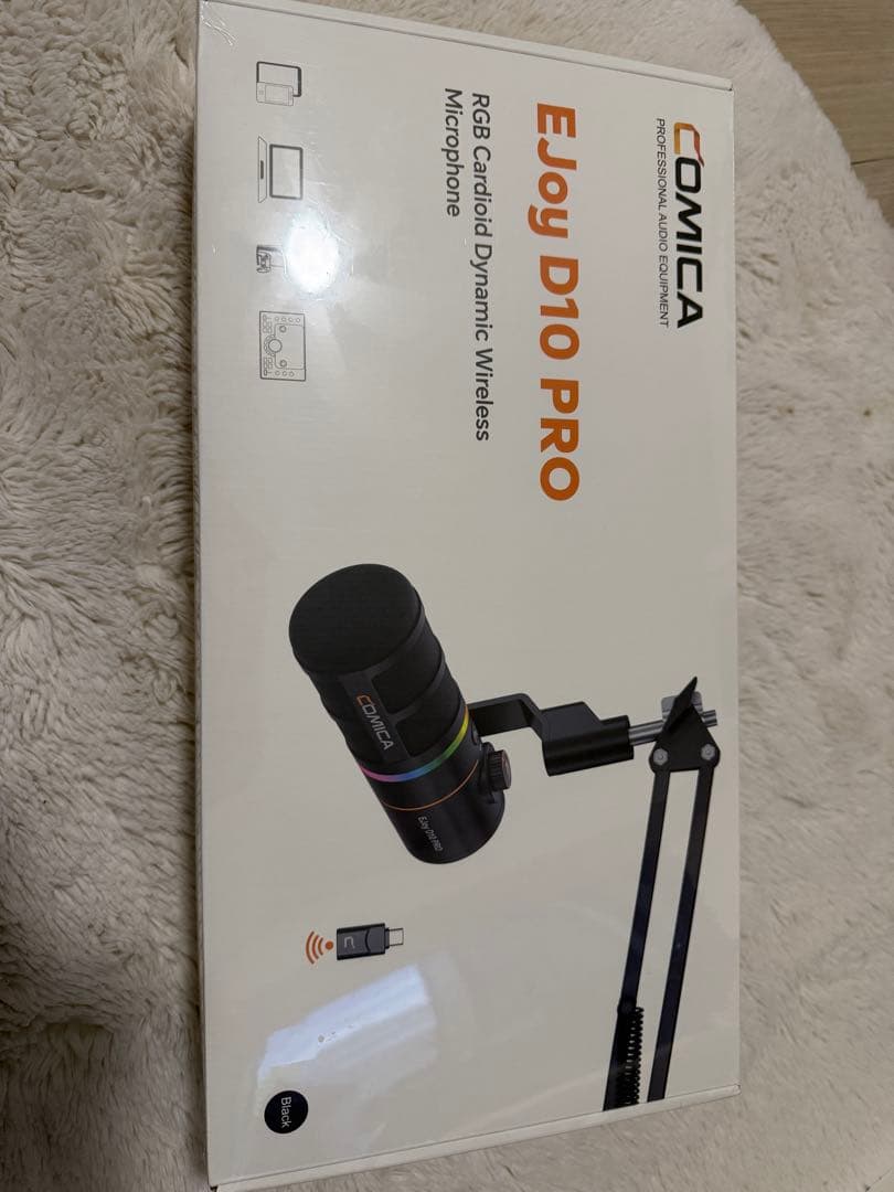 COMICA EJoy D10 PRO ワイヤレスマイク RGB照明付き
