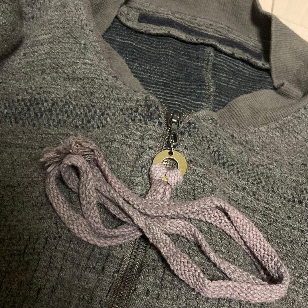 2020AW JULIUS ユリウス ウールジャガードブルゾン M ブラウン