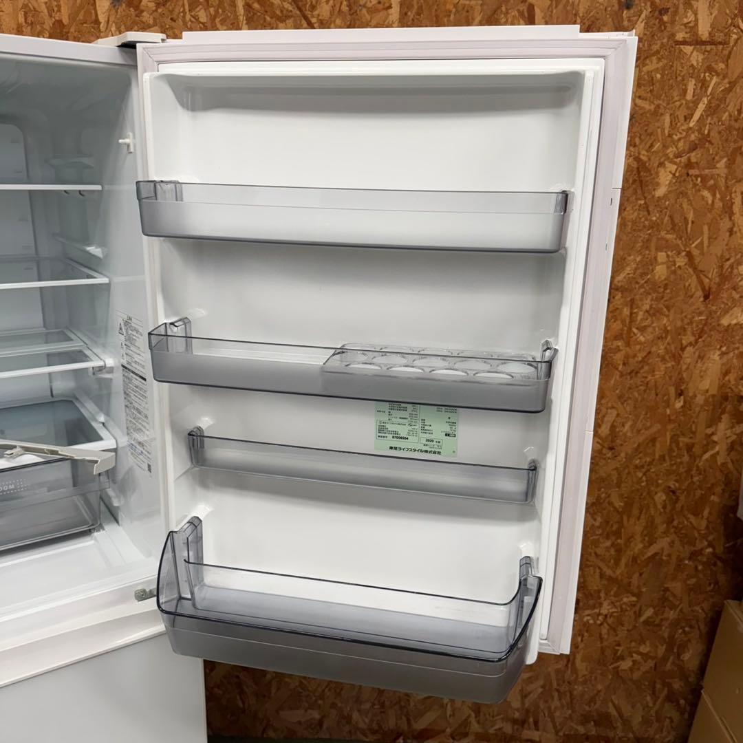 335★2020年製★東芝　冷蔵庫　大型　3ドア　自動製氷　ガラス扉　300L