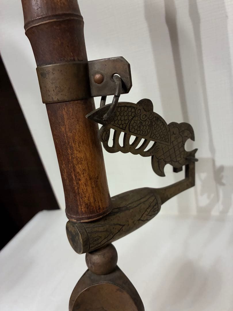 自在鉤　アンティーク　古民具　昭和レトロ　155cm前後