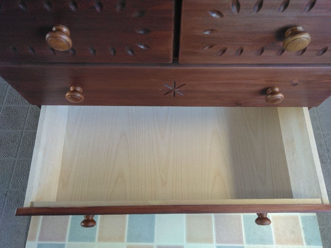 チェスト付きライティングビューロー