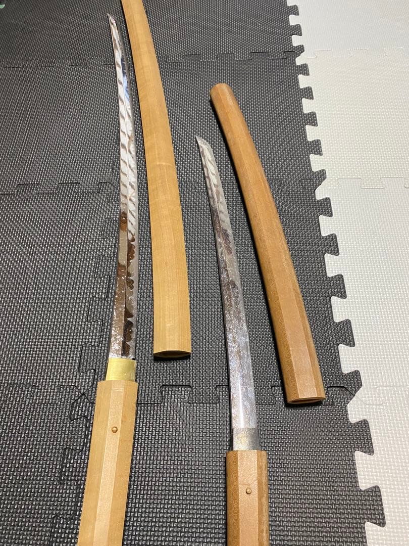 模造刀 白鞘 居合刀　日本刀　コスプレ　大刀　脇差　セット　模擬刀