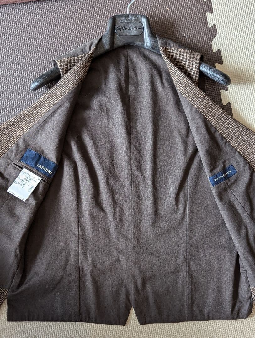 【あいさん専用】LARDINI メンズ スーツ　ベスト　ジレ ブラウン系