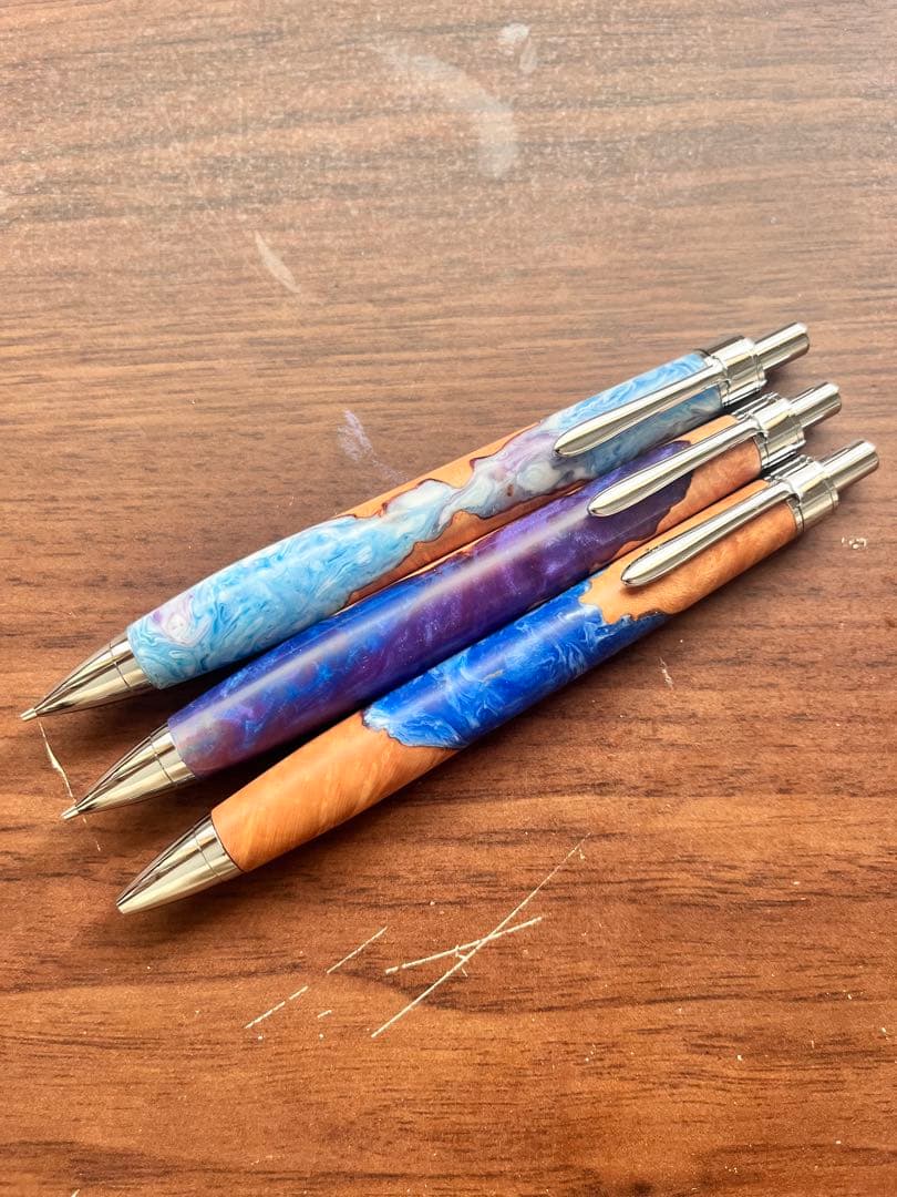 【カスタム定規】15cmオーダーページ アルミアンドウッド定規 木軸ペン