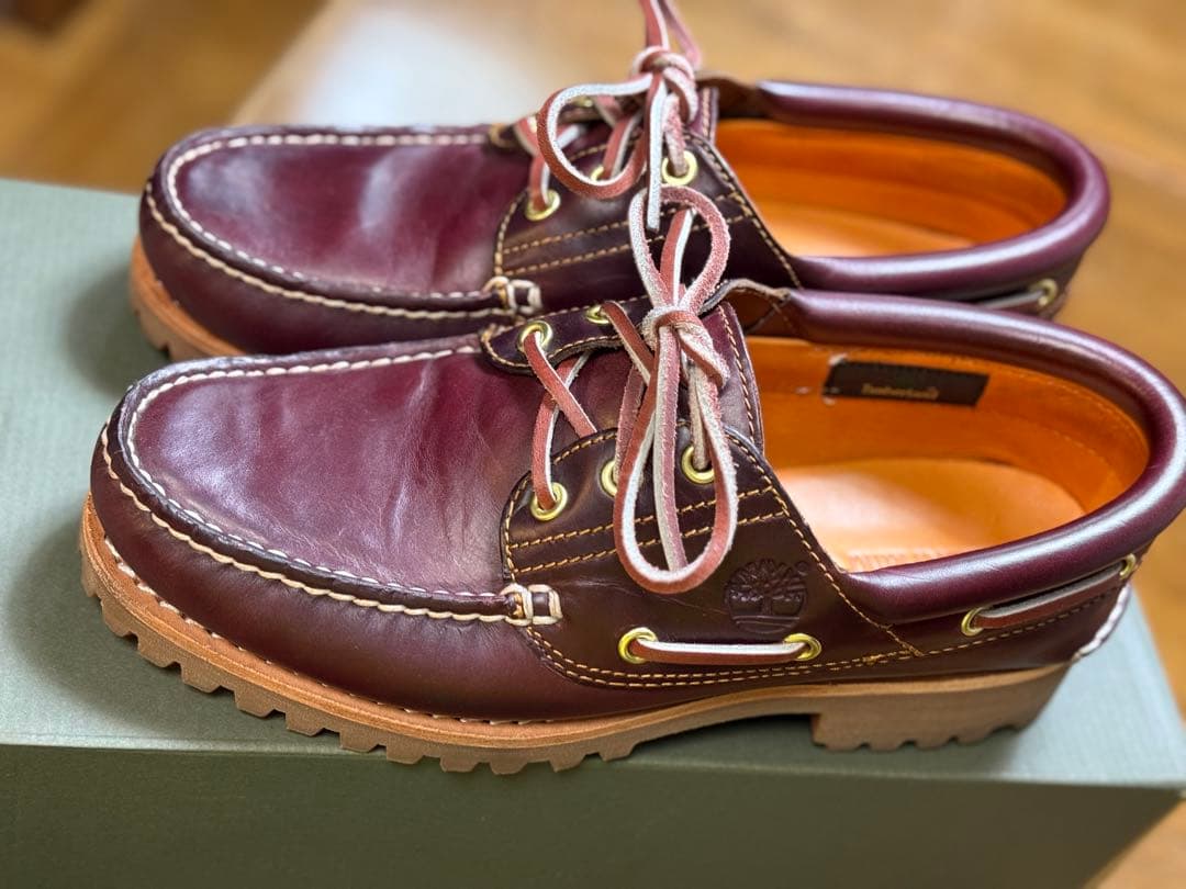 Timberland 3eye デッキシューズ 7.5 バーガンディ