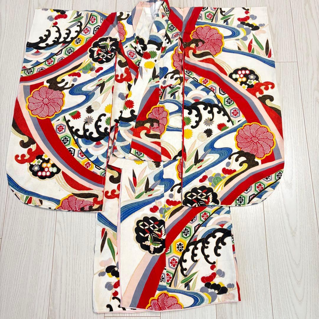 七五三 アンティーク着物　子供着物　可愛い