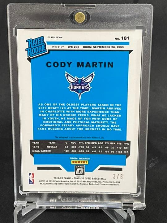 Panini BlackGold Cody Martin RC 8枚限定