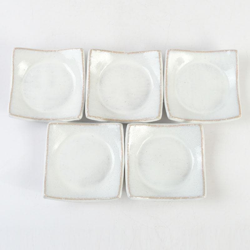 和食器　茶懐石　萩焼　吉賀將夫作　小皿　五客　共箱　V　9516