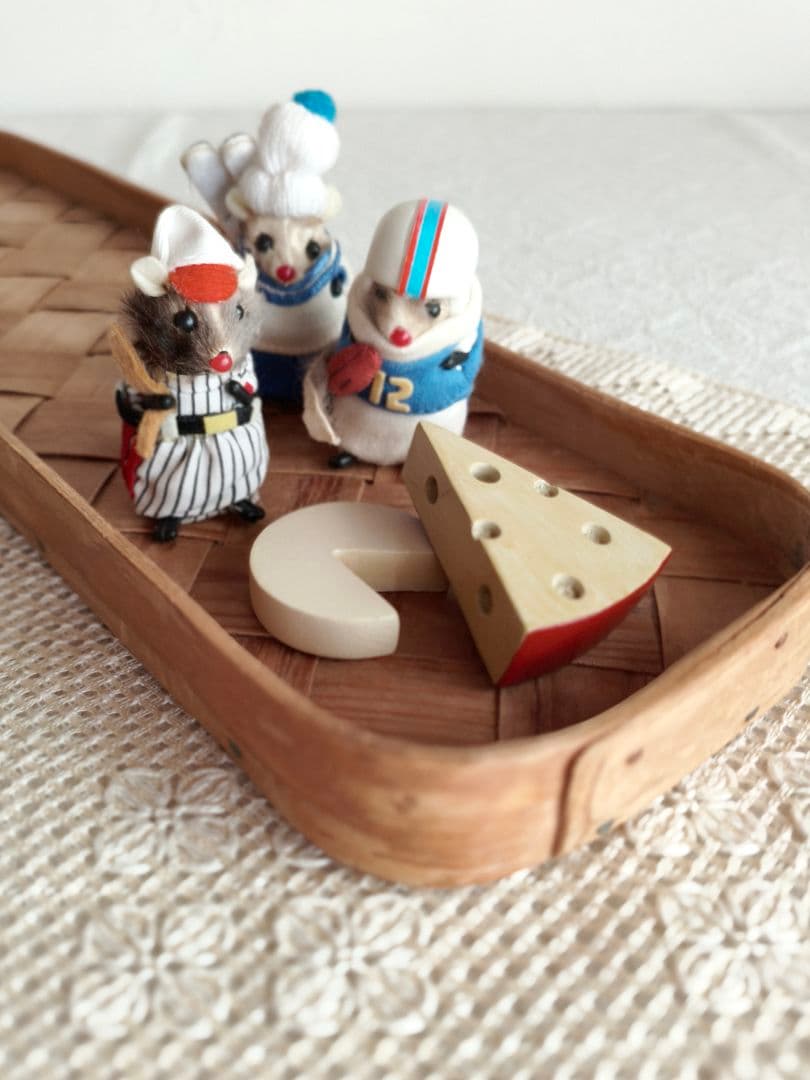 * vintage figure ❀ふんわり可愛い ラグビー選手の ネズミくん