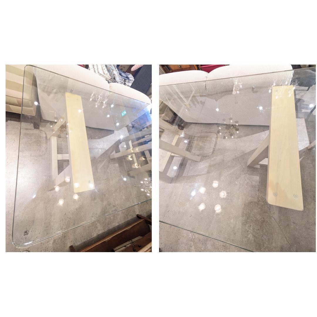 35% フランフラン エファ ガラス 天板テーブル 上品 ダイニングテーブル