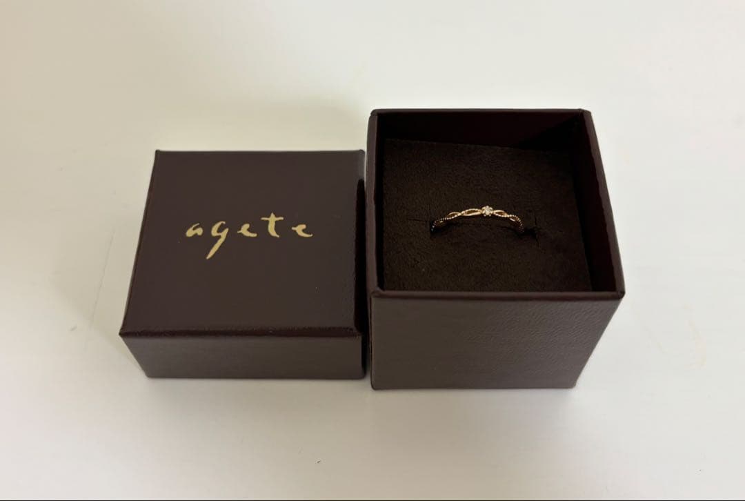 ○すず NOJESS K10 1粒ダイヤモンド ピンキーリング○