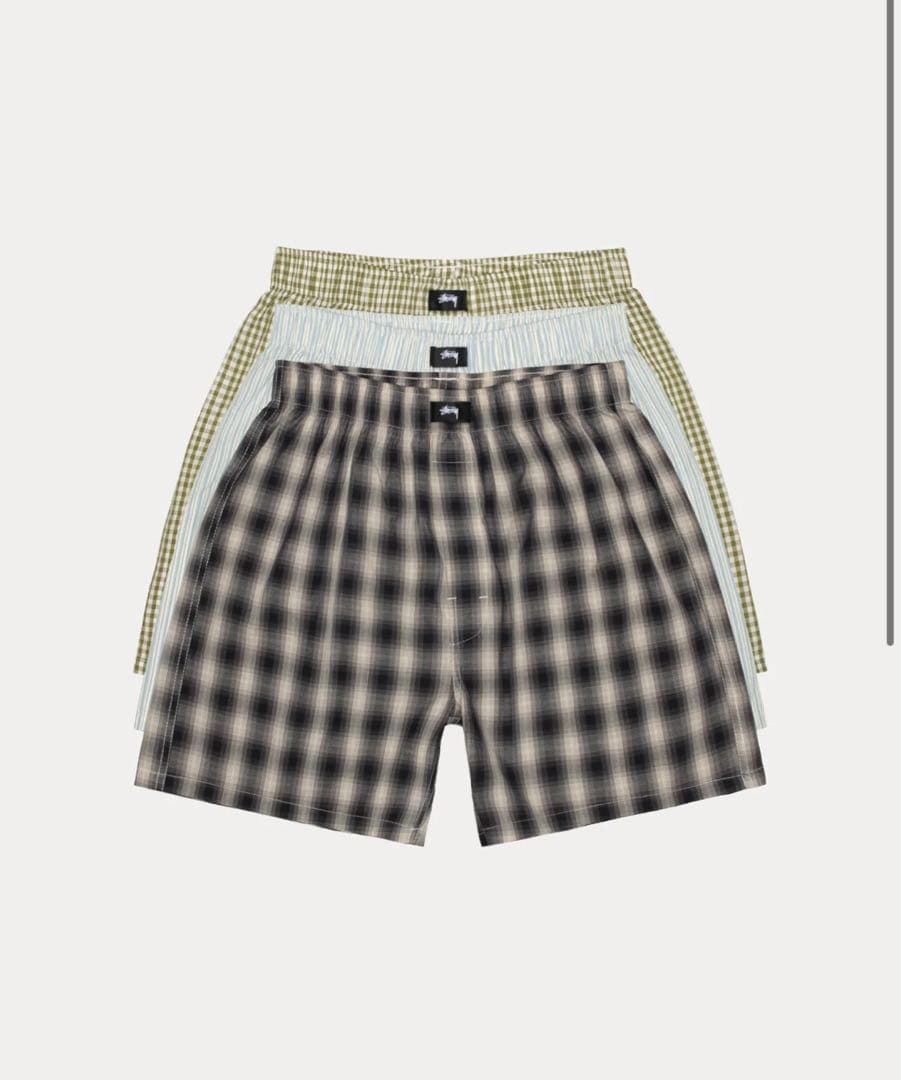 新品未使用　STUSSY BOXER SHORTS 3 PACK Sサイズ