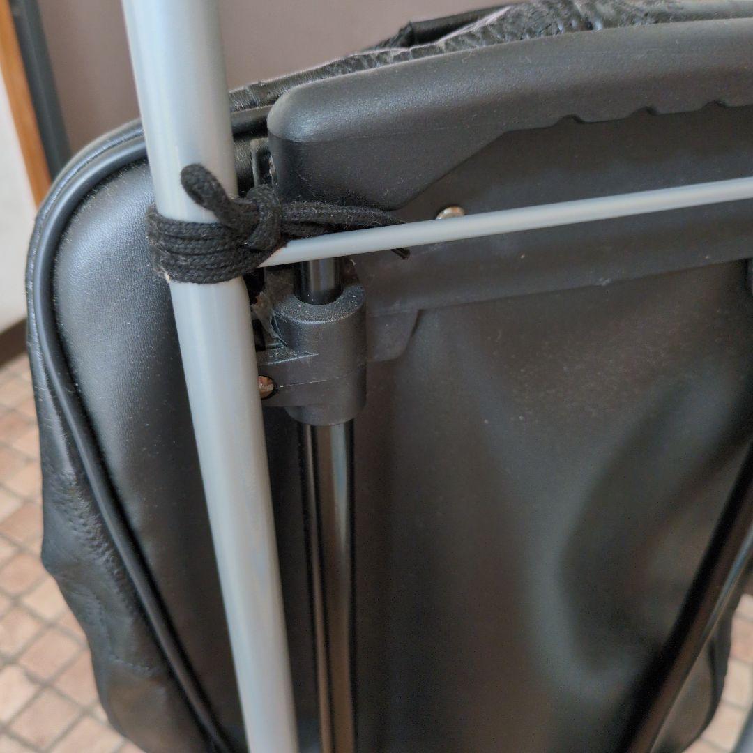 ショッピング用レザーキャリーカート 黒