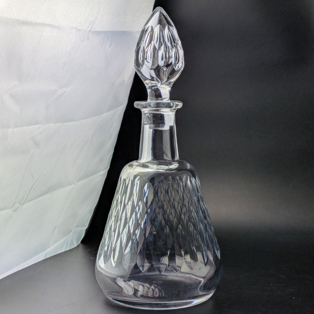 バカラ アルマニャック ダイヤカット デキャンタ 仏ヴィンテージ 刻印 上質美品