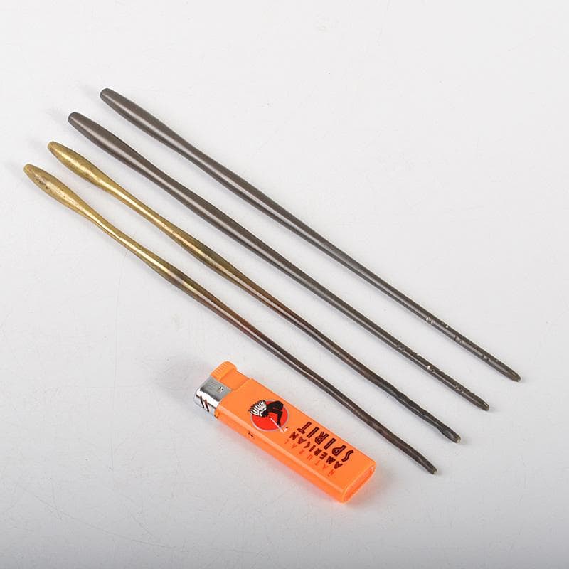 茶道具　銅製　火箸　風炉用　箱付　二点まとめて　C　6497