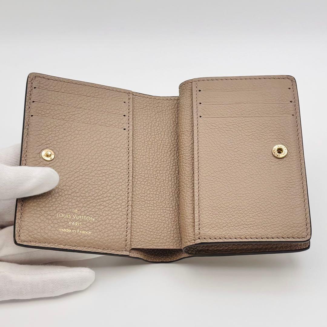 【美品】ルイヴィトン 二つ折り財布 モノグラム ポルトフォイユ クレア ベージュ
