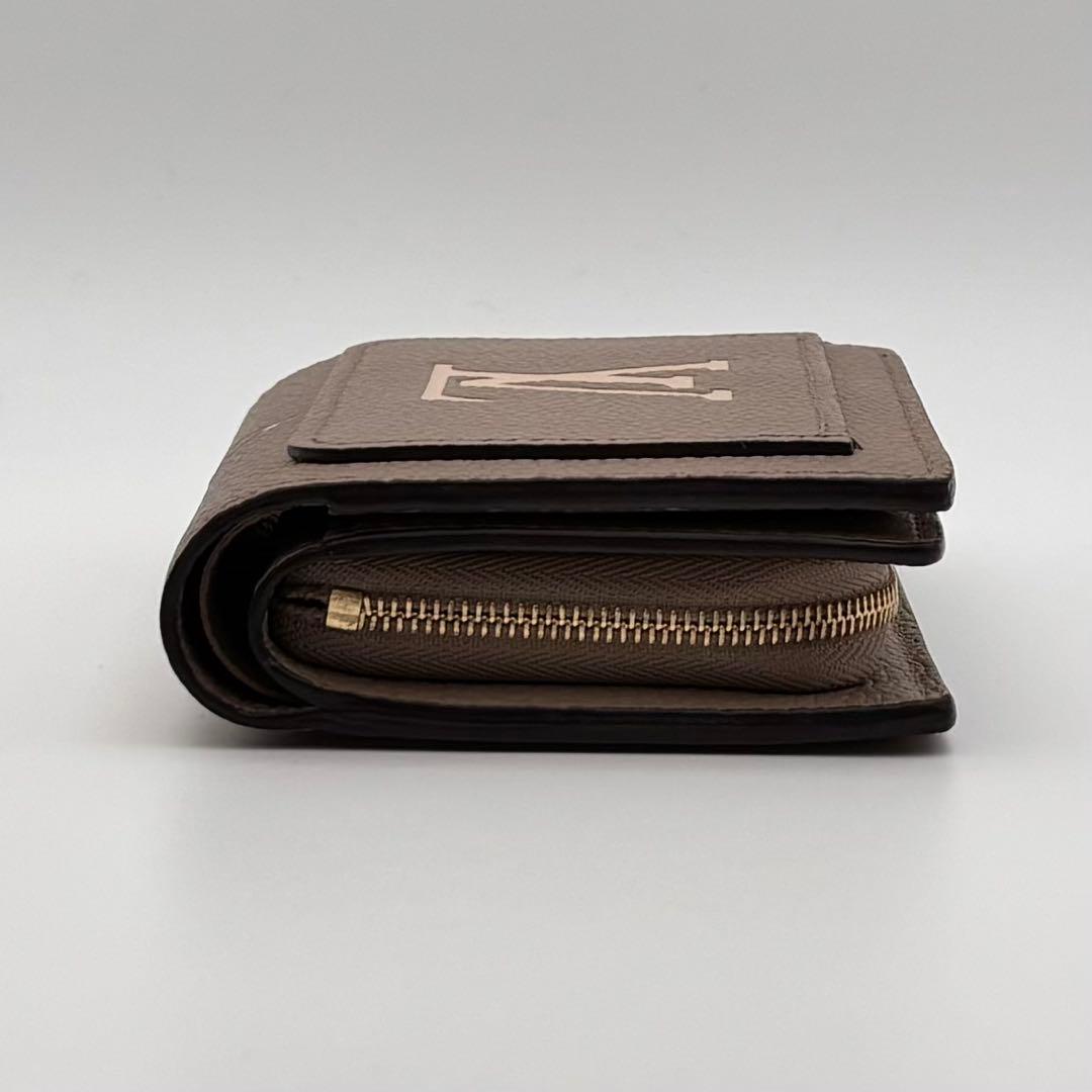 【美品】ルイヴィトン 二つ折り財布 モノグラム ポルトフォイユ クレア ベージュ