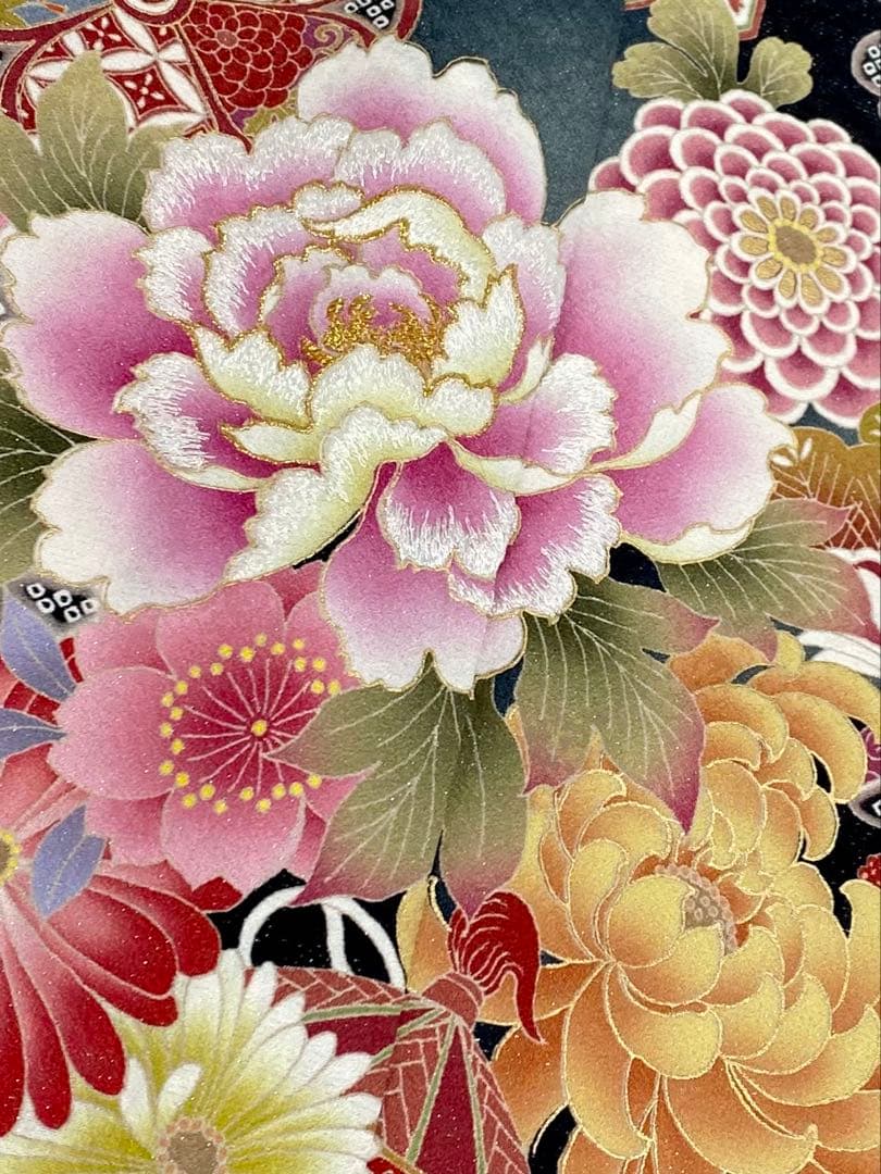 振袖 豪華 銀通し 刺繍 金彩 身丈172cm