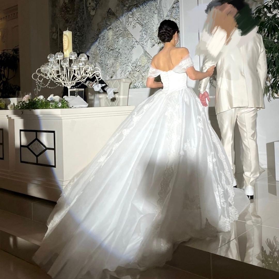 【引っ越し値下げ中1/29まで】ウェディングドレス　オフショル　プリンセスライン