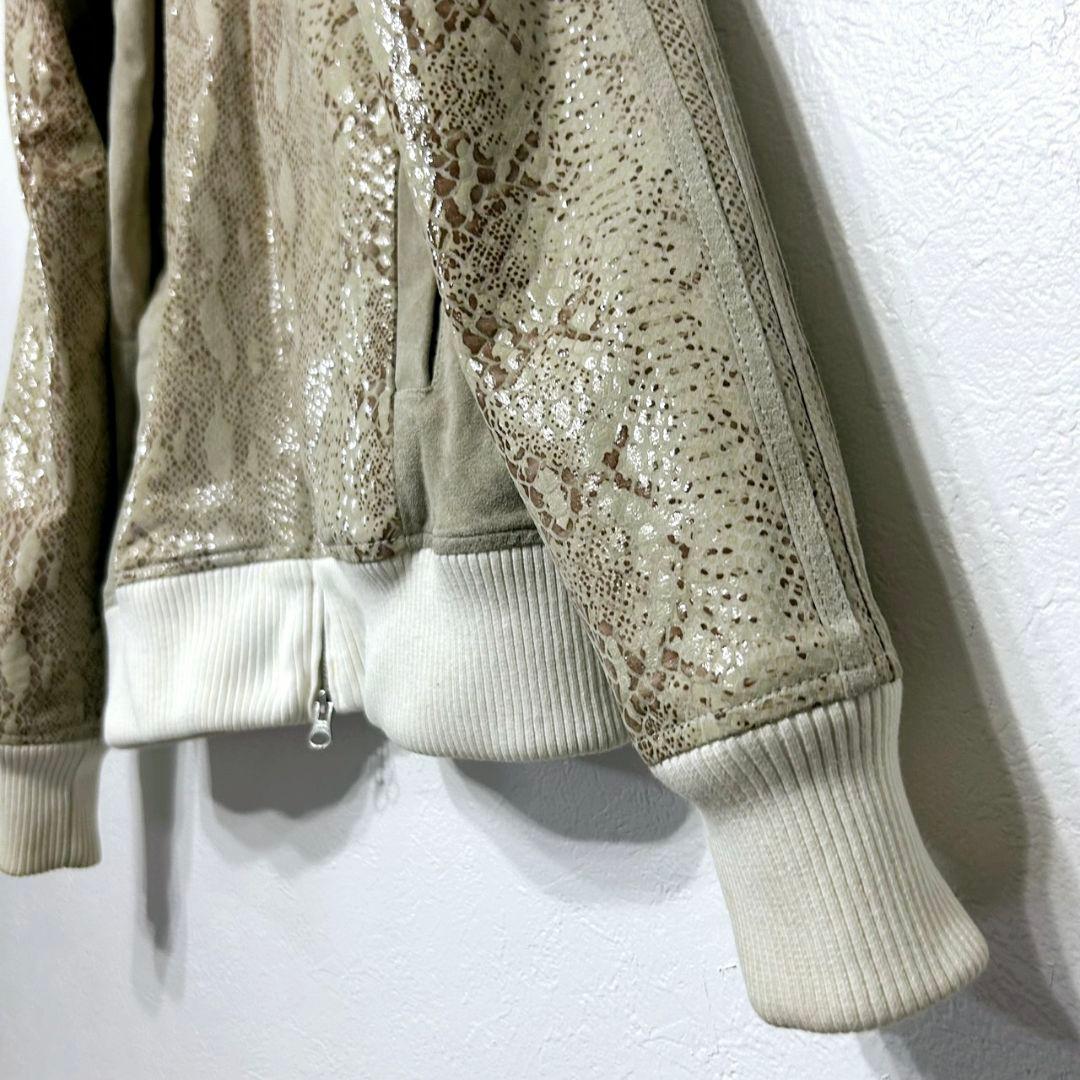 専用　adidas 本革 ピッグレザー 蛇柄 パイソン柄 レザーブルゾン