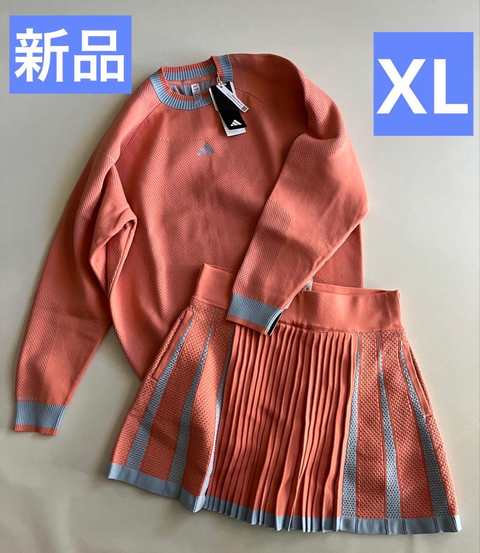 新品⛳️アディダスゴルフ プライムニット&プリーツスカート XL