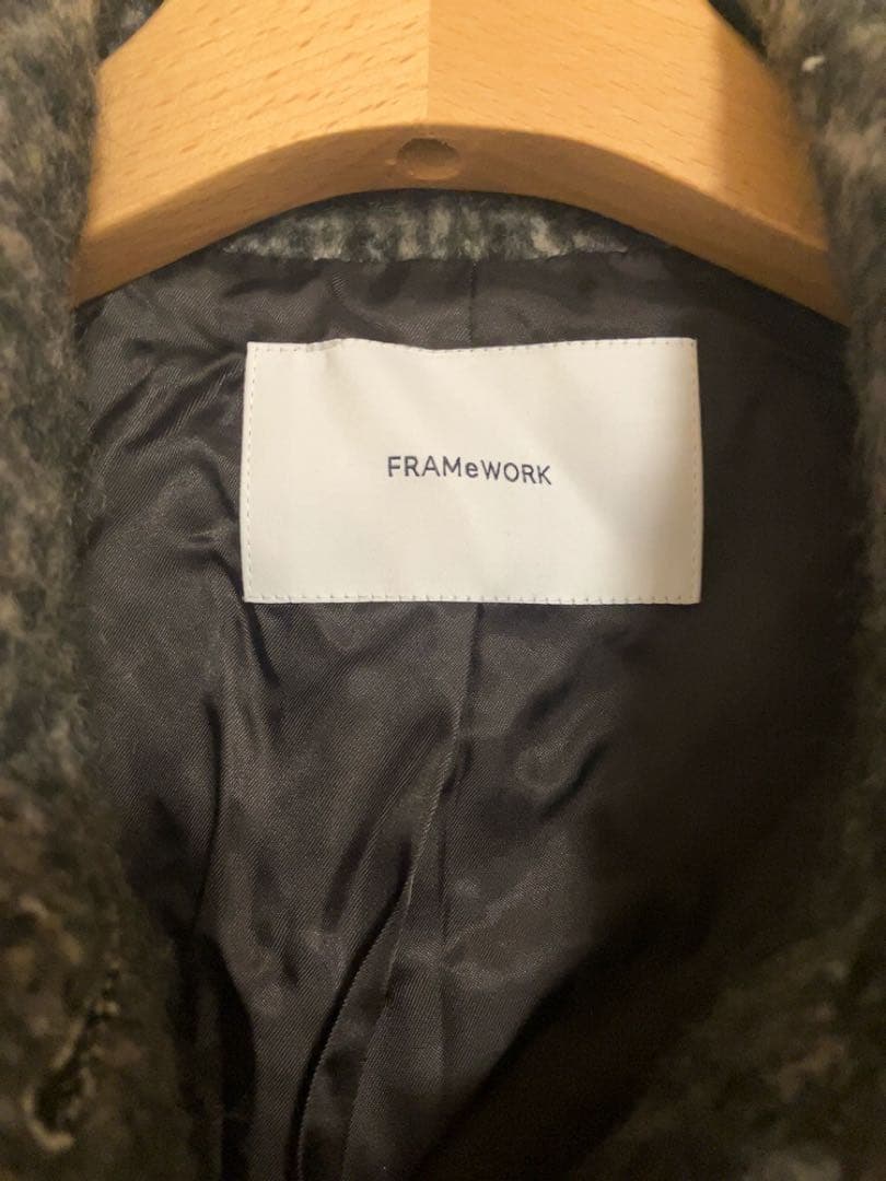 フレームワーク 2023AW シャギーチェックバルカラーコート