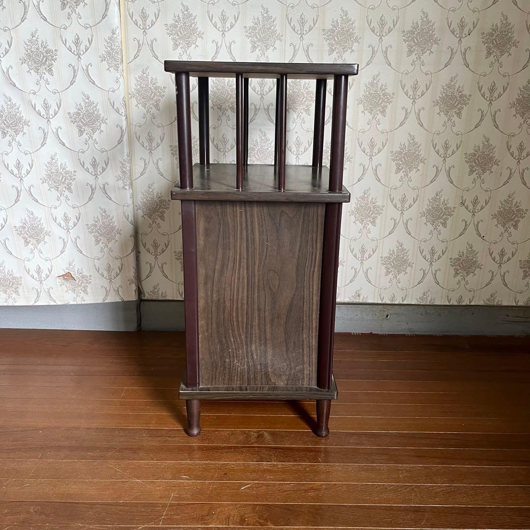 【アンティーク】昭和レトロ 木製 電話台 コンソールテーブル 飾り棚 古道具