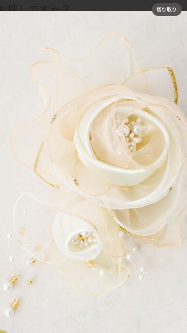 東京ソワール　PETITSOIR コサージュ ブローチ　オフホワイト　新品未使用