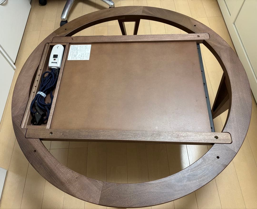 美品ACTUS アクタス こたつテーブル ウォールナット材　100㎝