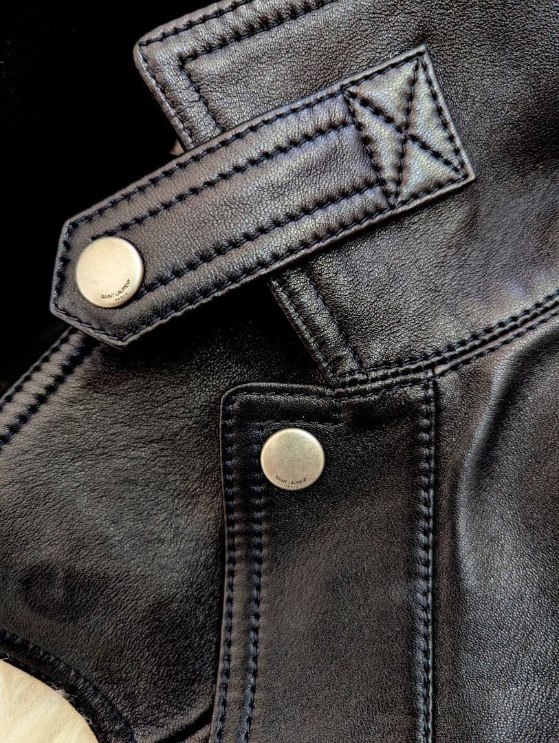 s*n様 新品人気　2023/24SS　サンローラン　LOOK19　ラムスキン