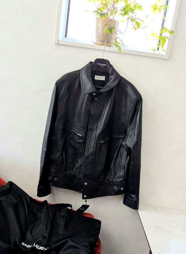 s*n様 新品人気　2023/24SS　サンローラン　LOOK19　ラムスキン