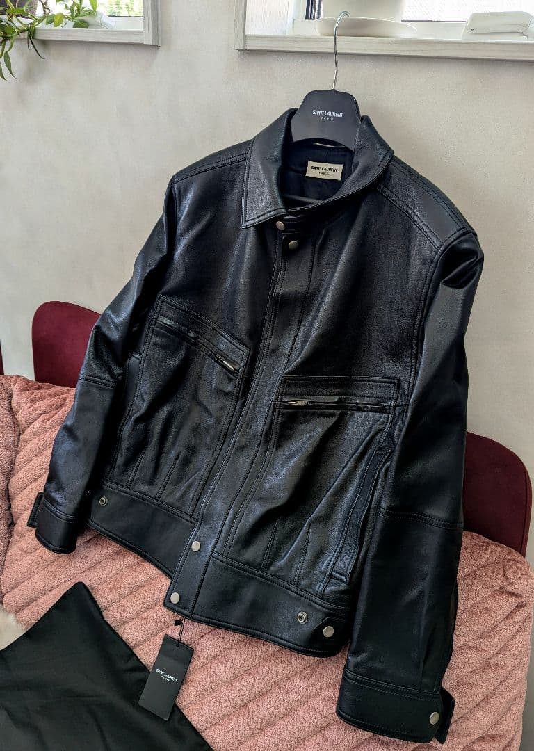 s*n様 新品人気　2023/24SS　サンローラン　LOOK19　ラムスキン