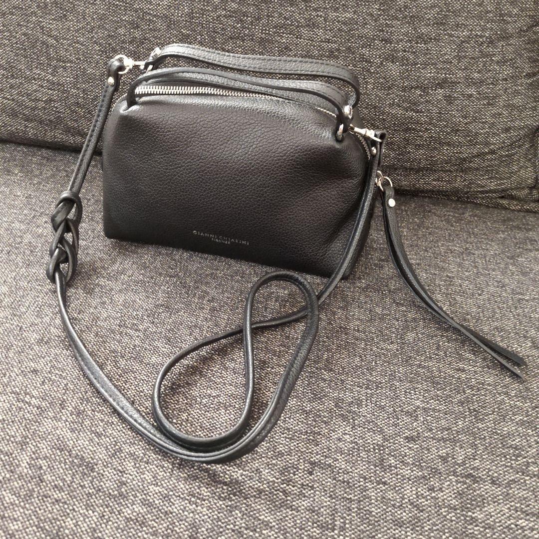 【極美品】ジャンニキャリーニ アリファ S ショルダーバッグ 2way 黒