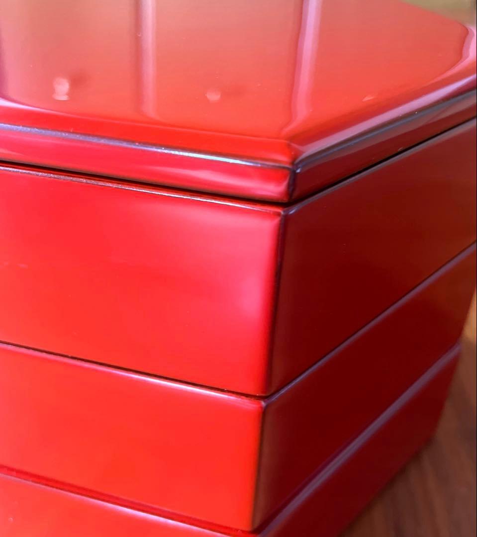 宮内庁御用達 山田平安堂 重箱 六角重 三段 弁当箱 松花堂弁当　おせち　新品