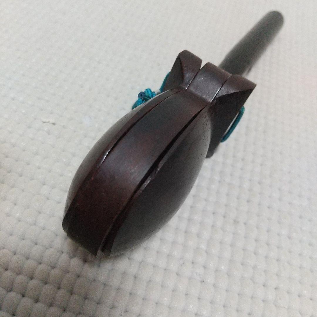 激レア♪NIKKAN製〈柄付きカスタネット〉キレの良い音♪木製 昭和レトロ