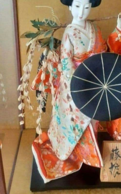 日本人形 藤娘 ガラスケース付き 昭和 アンティーク雑貨 インテリア 歌舞伎役者